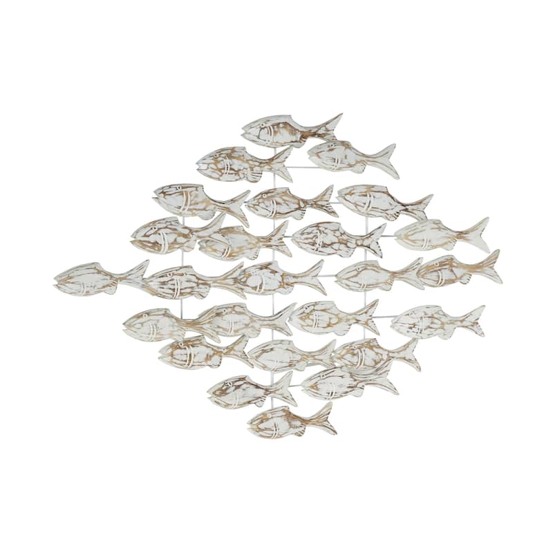 Wood Fish Handmade Home Wall Decor - White - Roche River Decor