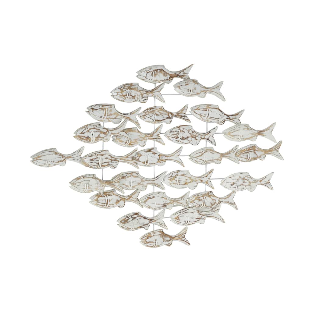 Wood Fish Handmade Home Wall Decor - White - Roche River Decor