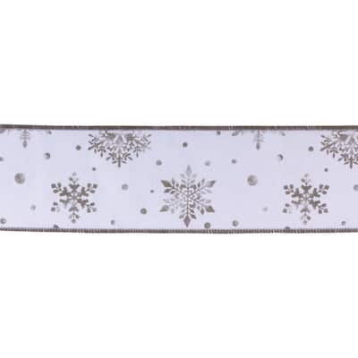 Metallic Snowflake Ribbon (Set of 2)