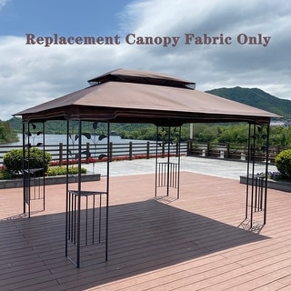 13x10 Ft Patio Double Roof Gazebo Replacement Canopy Top Fabric - Bed ...