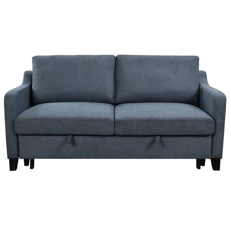 Fabric Convertible Sleeper Sofa Bed with Reclining Backrest