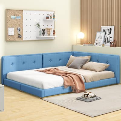 Classic Simple Full Size Upholstered Daybed w/ USB Ports Platform Bed Frame No Box Spring Needed, Easy Assembly, Space-Saving