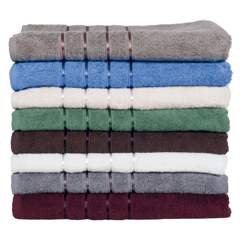 Plush Bathroom Towels - 8-Piece 100% Cotton Set by Windsor Home