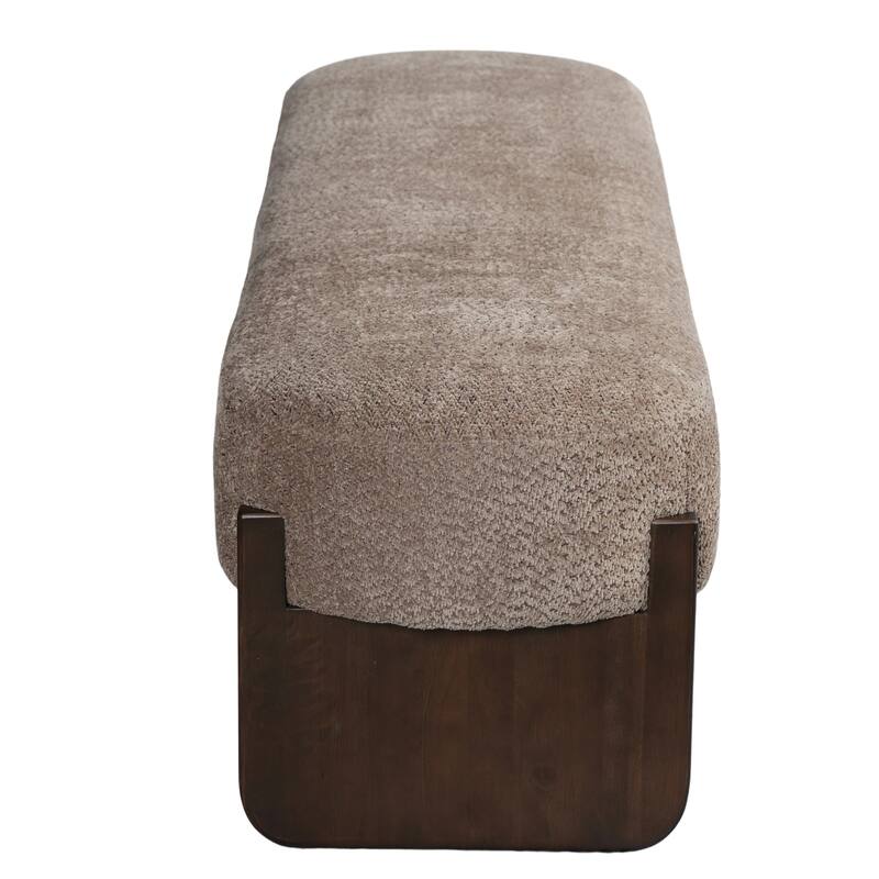Christopher Knight Home - Havenport Modern Upholstered Bench with Textured Loop Yarn Fabric