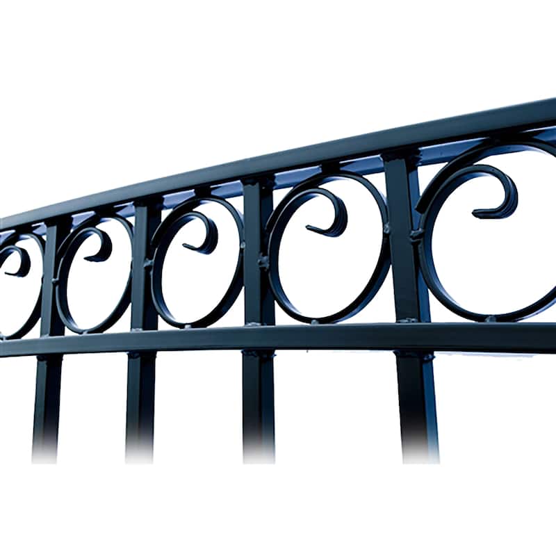 ALEKO Paris Style Ornamental Iron Wrought Dual Driveway Gate 16' - 16 ft x 6 ft