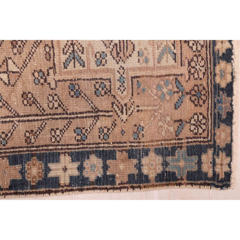 ECARPETGALLERY Hand-knotted Antalya Vintage Brown Wool Rug - 2'4 x 8'4