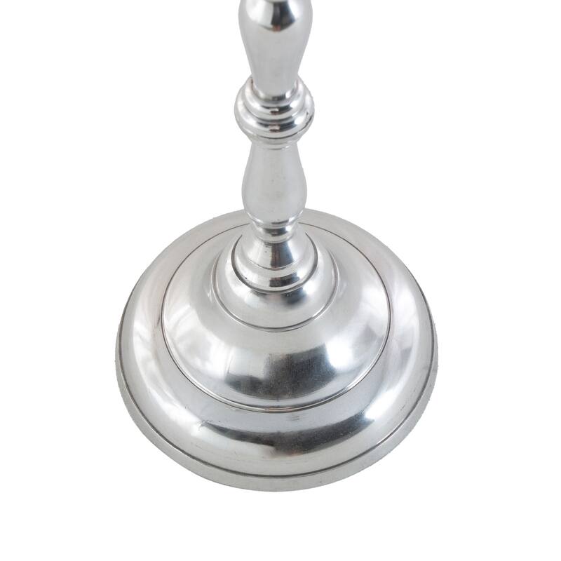 Aluminum Metal Candelabra - Silver - Roche River Decor - 10"W x 10"L x 23"H