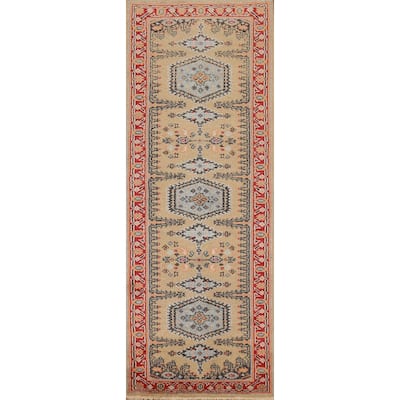 Viss Oriental Runner Rug Handmade Wool Carpet - 2'6"x 8'1"
