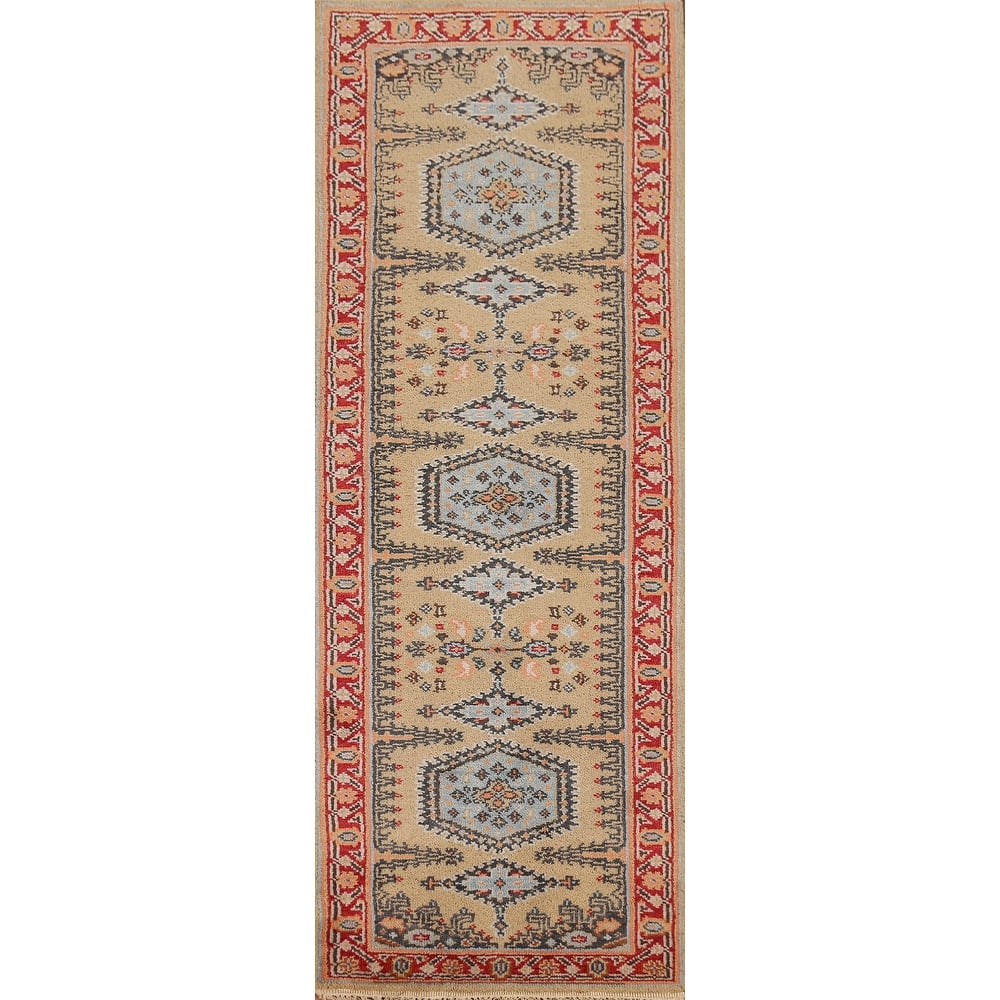 Viss Oriental Runner Rug Handmade Wool Carpet - 2'6"x 8'1"