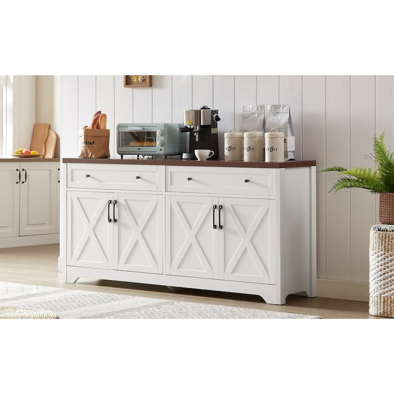 61 inch TV stand for living room, multifunctional combination TV stand, large capacity storage cabinet