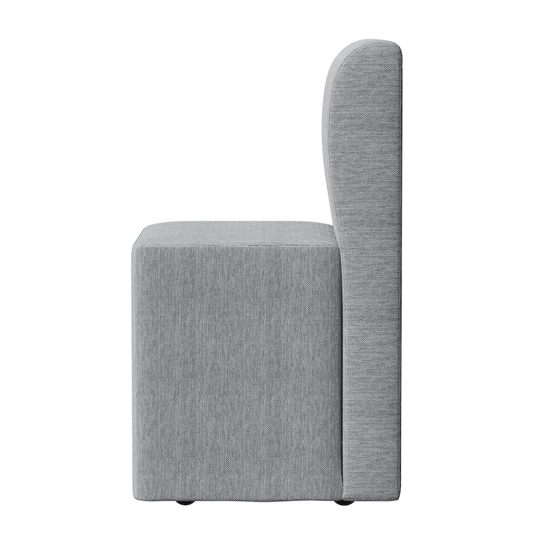 Dining Chair With Casters, Modern Rolling Dining Chair, Footstool With Wheels