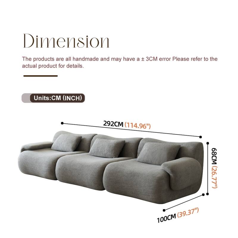 Modular Sectional Sofa, Compressed Sectional Sofa Modern Minimalist Style Couch, Bedroom, Comfy Compressed Sofa Couch