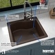 preview thumbnail 14 of 59, Karran Drop-In Quartz Composite 25 in. Single Bowl Kitchen Sink Kit