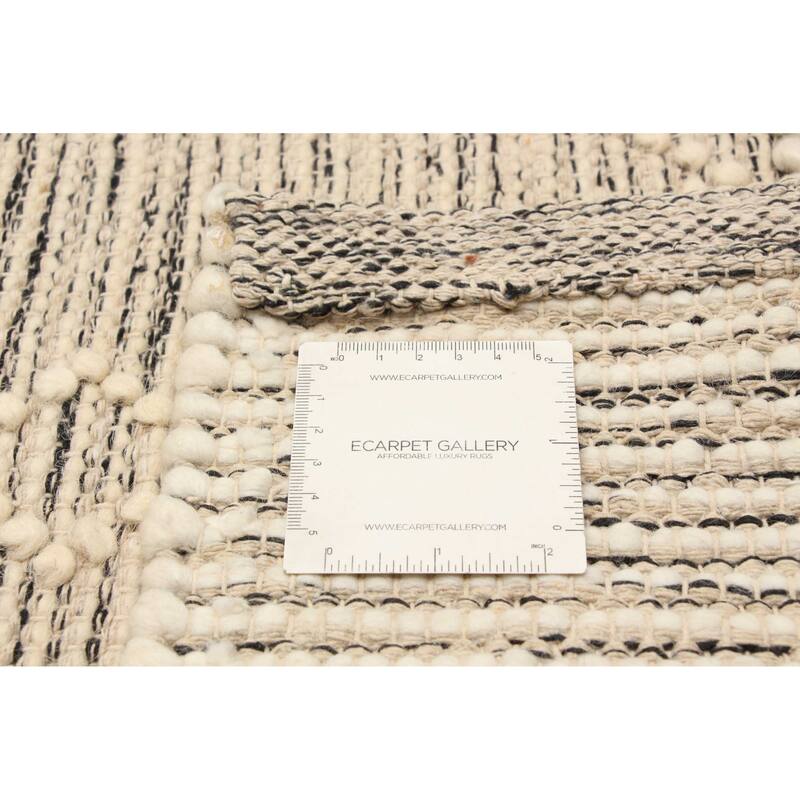 ECARPETGALLERY Braid weave Sienna Cream Wool Rug - 4'11 x 8'0