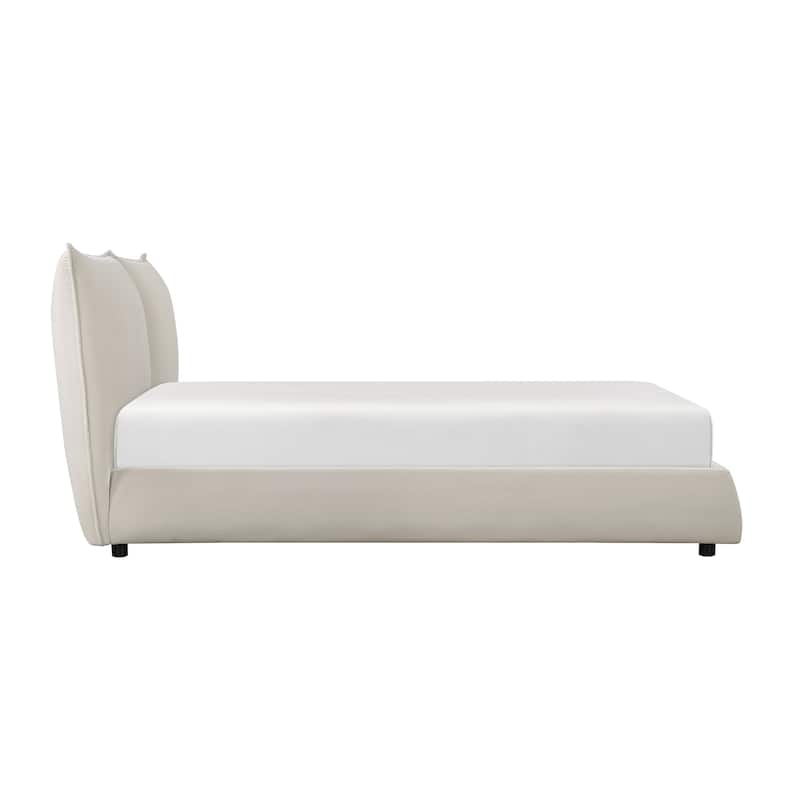 Layton Chenille Upholstered Platform Bed, Queen