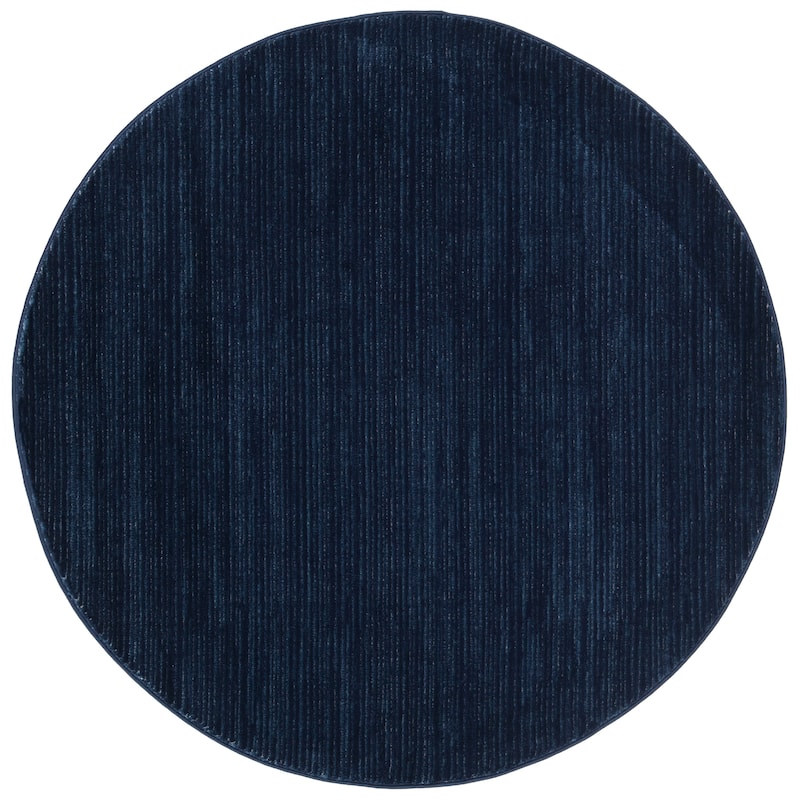 SAFAVIEH Vision Sunanda Modern Ombre Tonal Rug - 5' Round - Navy