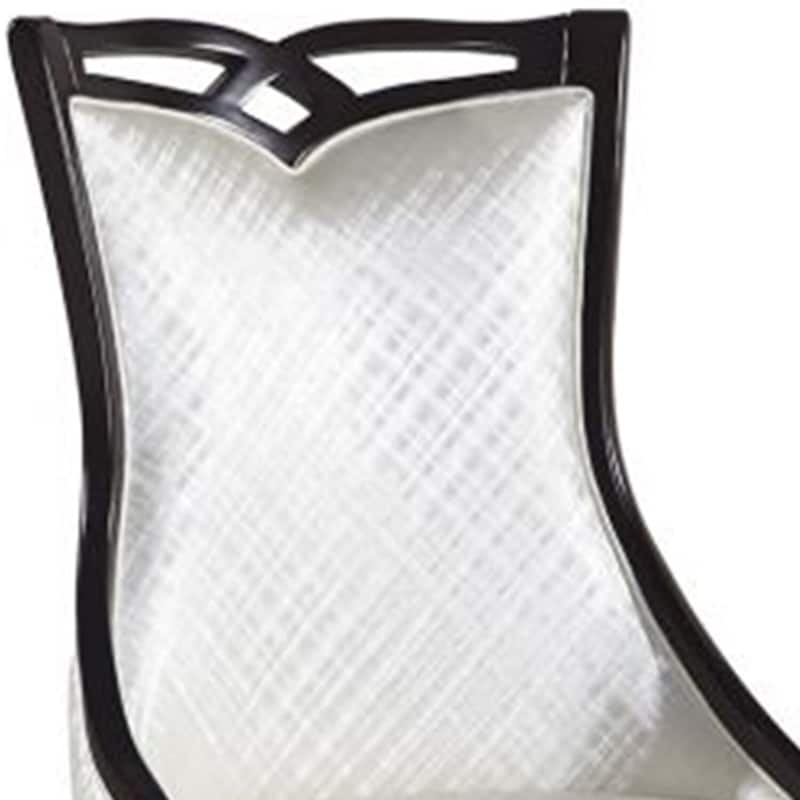Black/White Faux Leather Upholstered Wood Frame Dining Chair, Set of 2, Sturdy Dining Chair for Dining Rooms - 17.5