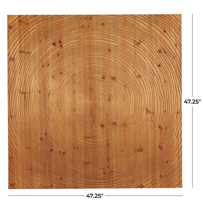 Brown Wood Handmade Spiral Geometric Wall Decor