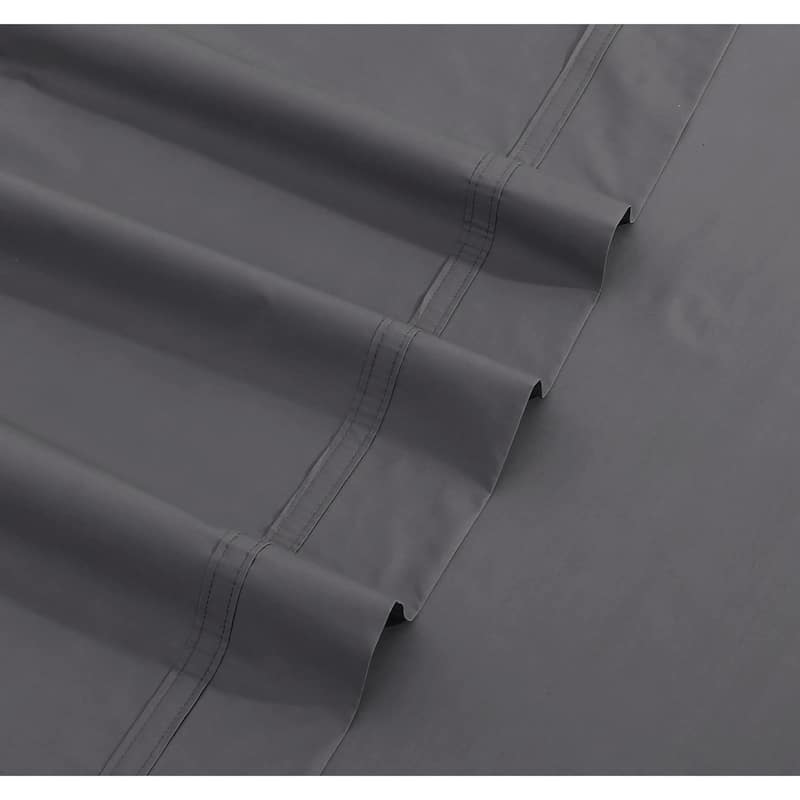 300 TC Cotton Percale Extra Deep Pocket Oversized Bed Sheet Set - Queen - Grey
