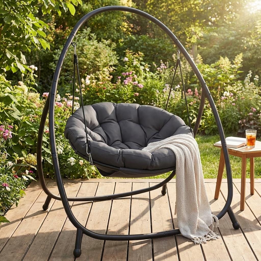 Oversized Hanging Egg Chair with Stand