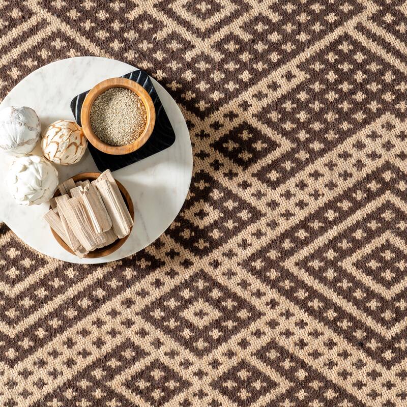 Nuloom Leith Geometric Cotton-Blend Area Rug