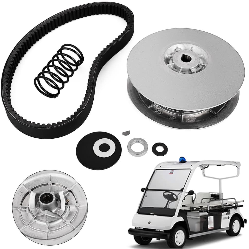 Driven Clutch Kit for Go-Kart Asymmetrical Driver Pulley Replacement with Drive Belt
