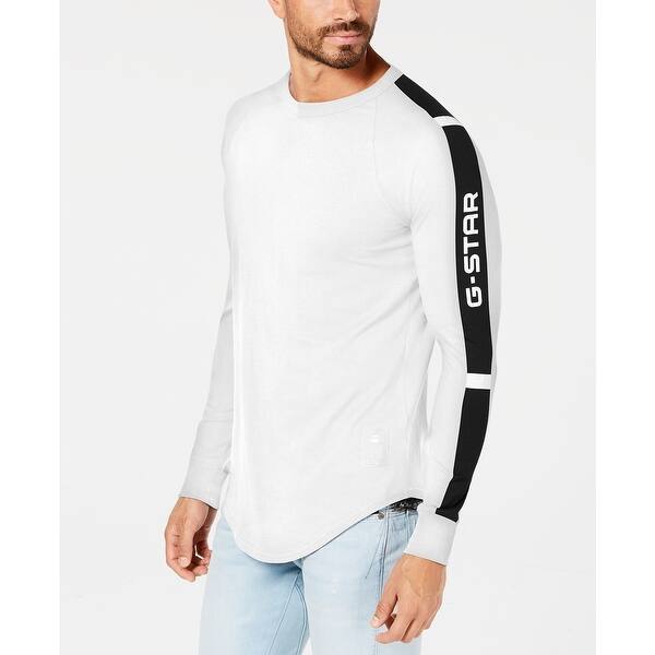 Shop G Star Raw Mens Shirt White Size 2xl Swando Art Graphic Crewneck Tee Overstock 29770824