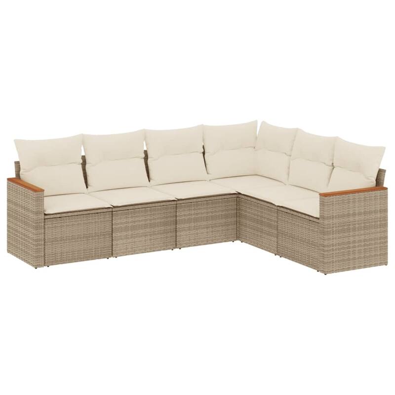 vidaXL Garden Sofa Set Black - 24.4 x 24.4 x 27.2