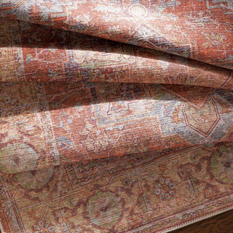Livabliss Tala Vintage Machine Washable Area Rug