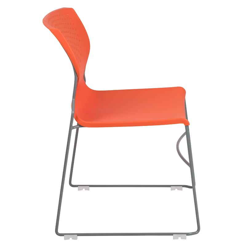 661 lb. Capacity Full Back Stack Chair with Powder Coated Frame
