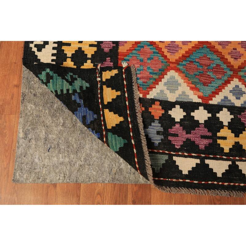 Ll-Over Trellis Kilim Oriental Large Rug Handmade Wool Carpet - 10'1"x 16'0"