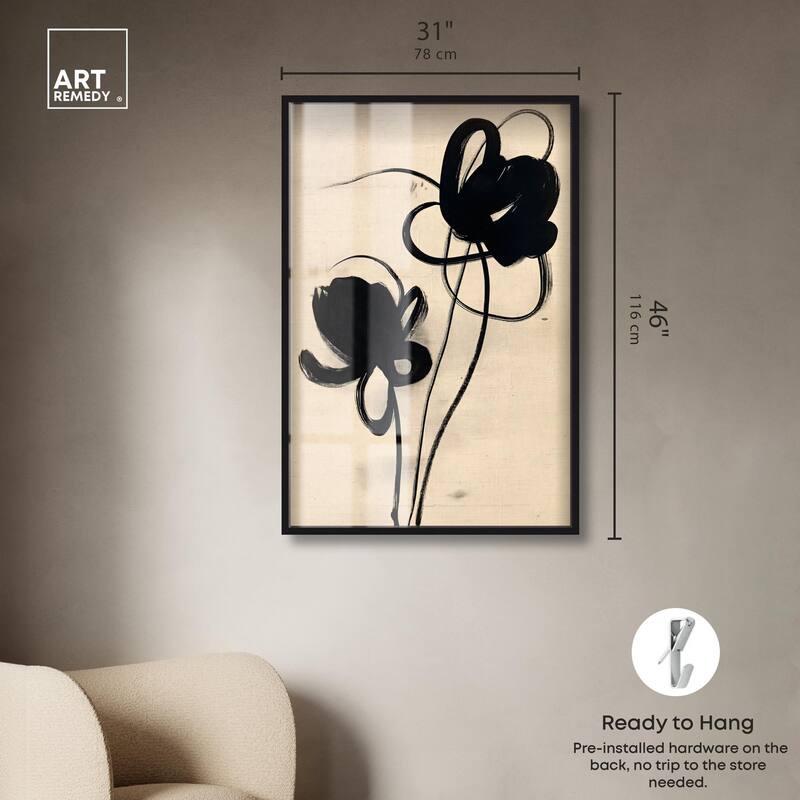 Florals in the Minimal I Shadowbox by Art Remedy