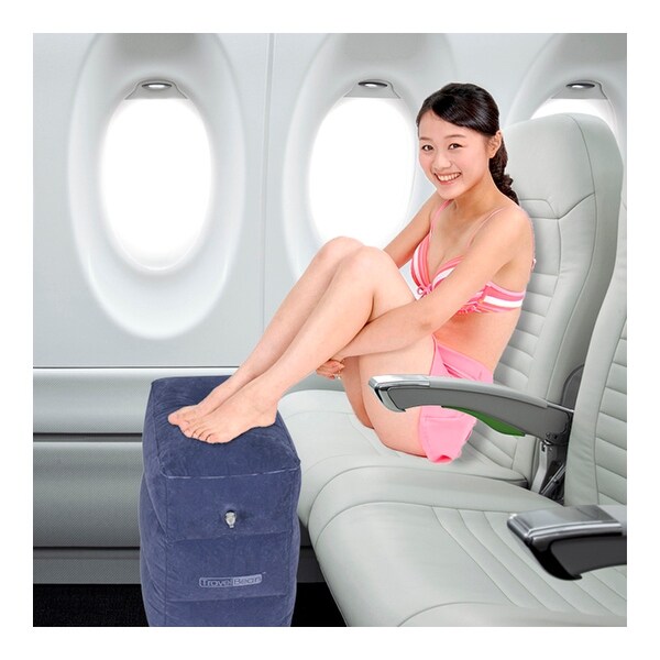 inflatable travel pillow for leg rest