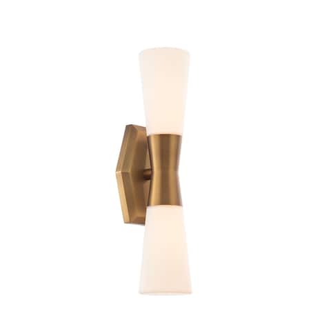 Locke Etched Opal Glass LED Wall Sconce