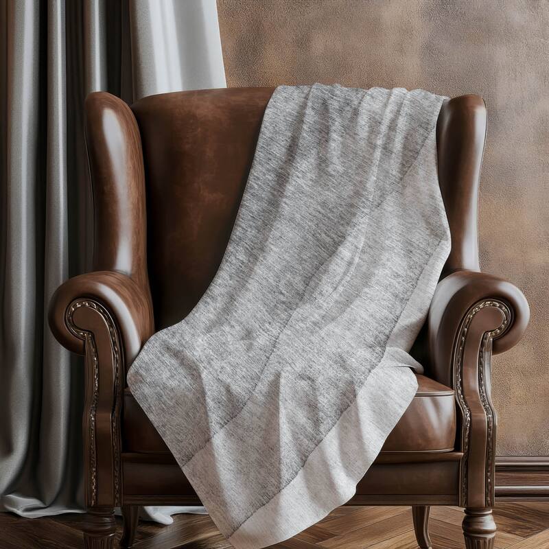 Premium Machine Washable Modern Ombre Sherpa Throw Blanket