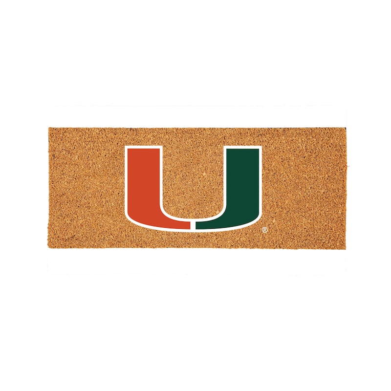 University of Miami Full Color Indoor/Outdoor Coir Mat
