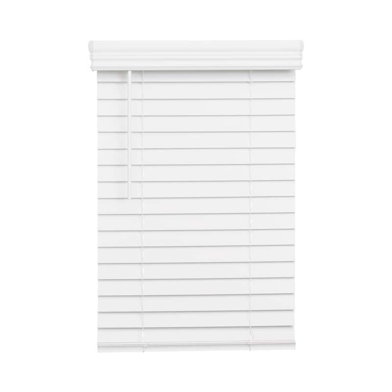 2" Cordless Faux Wood Blind - Bright White