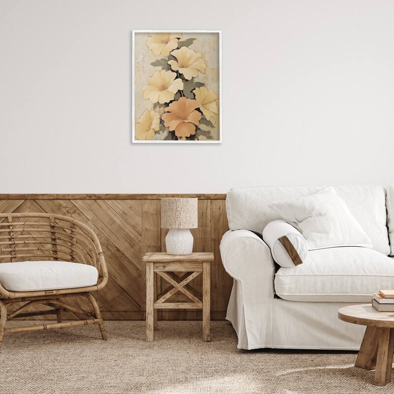 Stupell Muted Vintage Daffodils Framed Giclee Art Design By Franklyn Gregory