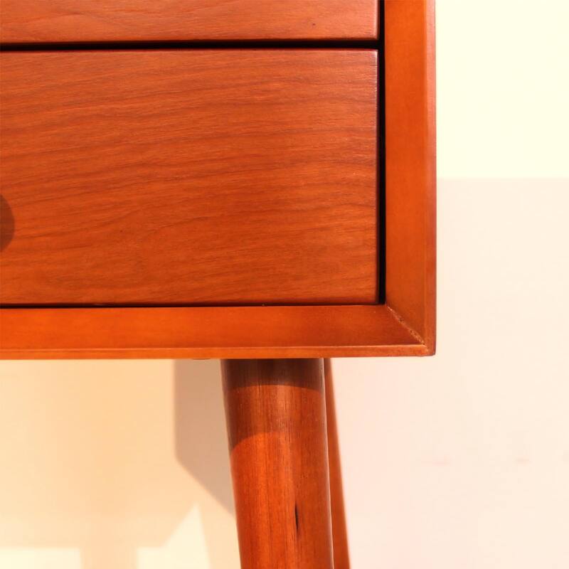 Nightstand with 2-Drawers, Small Side End Table with Storage