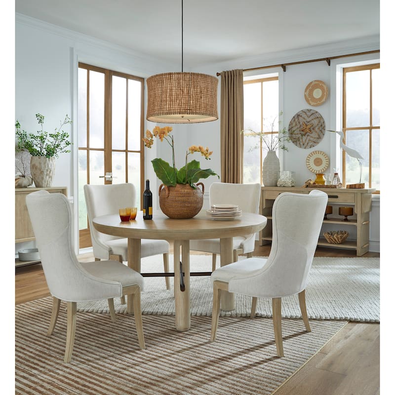 Salt Life Home Sunset Cove Sanibel Brown Upholstered Host Chair Two Pack - 24.75''W x 25.63''D x 39.47''H