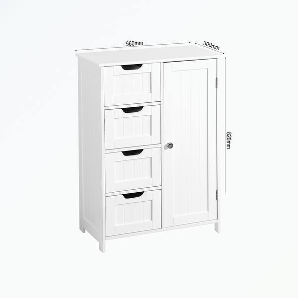 Bathroom Storage with Adjustable Shelf and Drawers Bed Bath