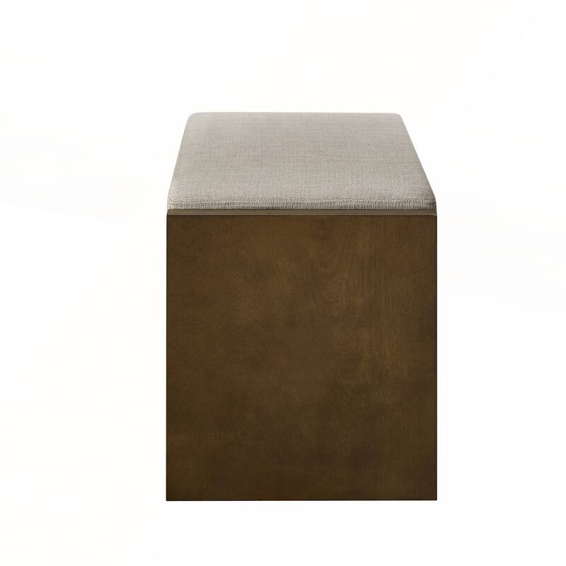 40in Accent Bench with Lower Shelf Shoe Rack
