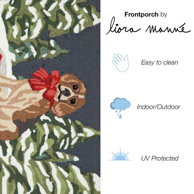 Liora Manne Frontporch Winter Sled Dog Indoor/Outdoor Area Rug