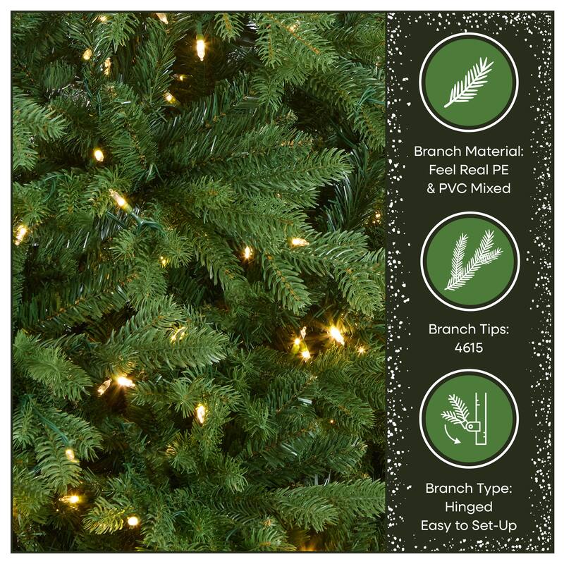 National Tree Company 7.5 ft. PowerConnect Princeton Fraser Fir with Dual Color LED Lights - 7.5 Foot