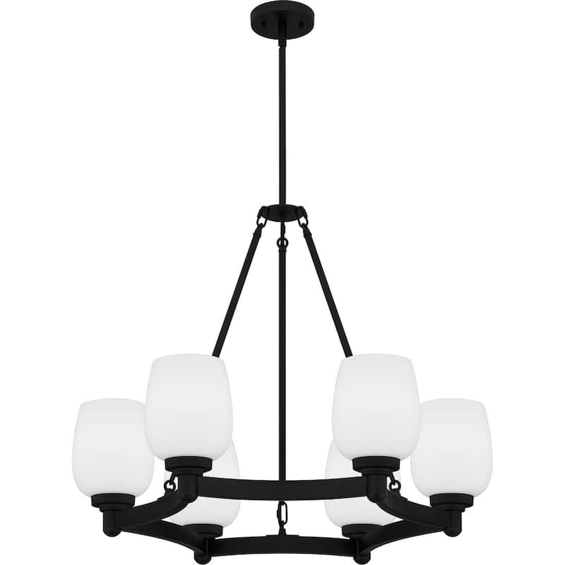 Penning Six Light Chandelier - Matte Black