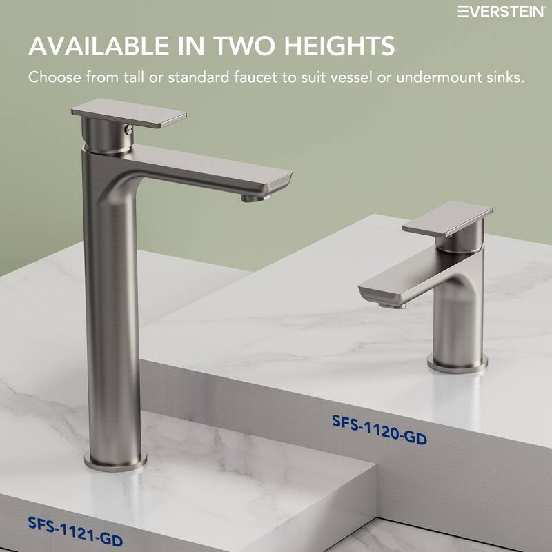 Single Hole Bathroom Faucet with Drain Assembly, Single Handle Bathroom Sink Faucet