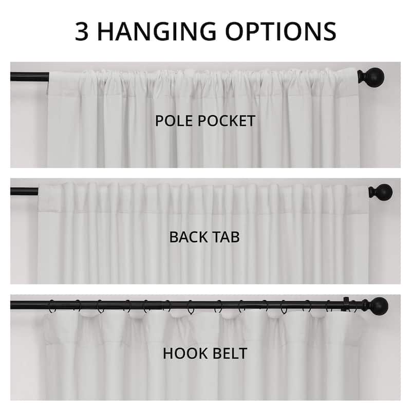 Exclusive Fabrics Extra Wide Performance Linen Blackout Curtains (1 Panel) Thermal Insulated Window Curtains