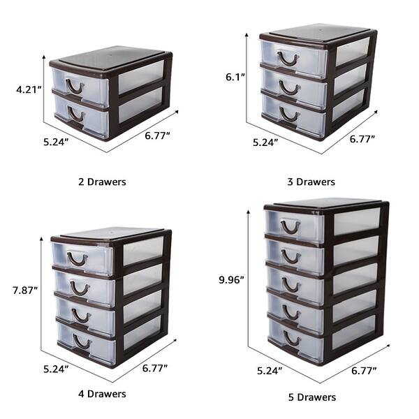 Mini Desktop Organizer Drawer Plastic Storage Box Bin for Home Office
