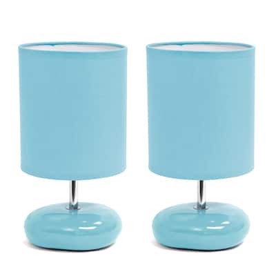 Creekwood Home 10.24" Traditional Mini Round Rock Table Lamp - 10.24