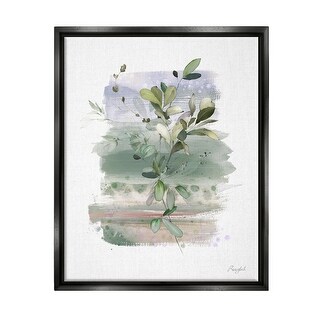 Stupell Modern Country Herbs Framed Floater Canvas Wall Art Design by ...